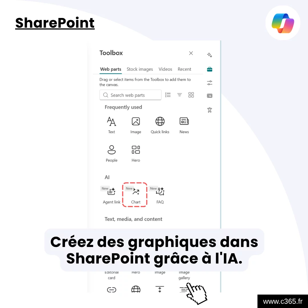 Créez des graphiques dans SharePoint grâce à l'IA.
