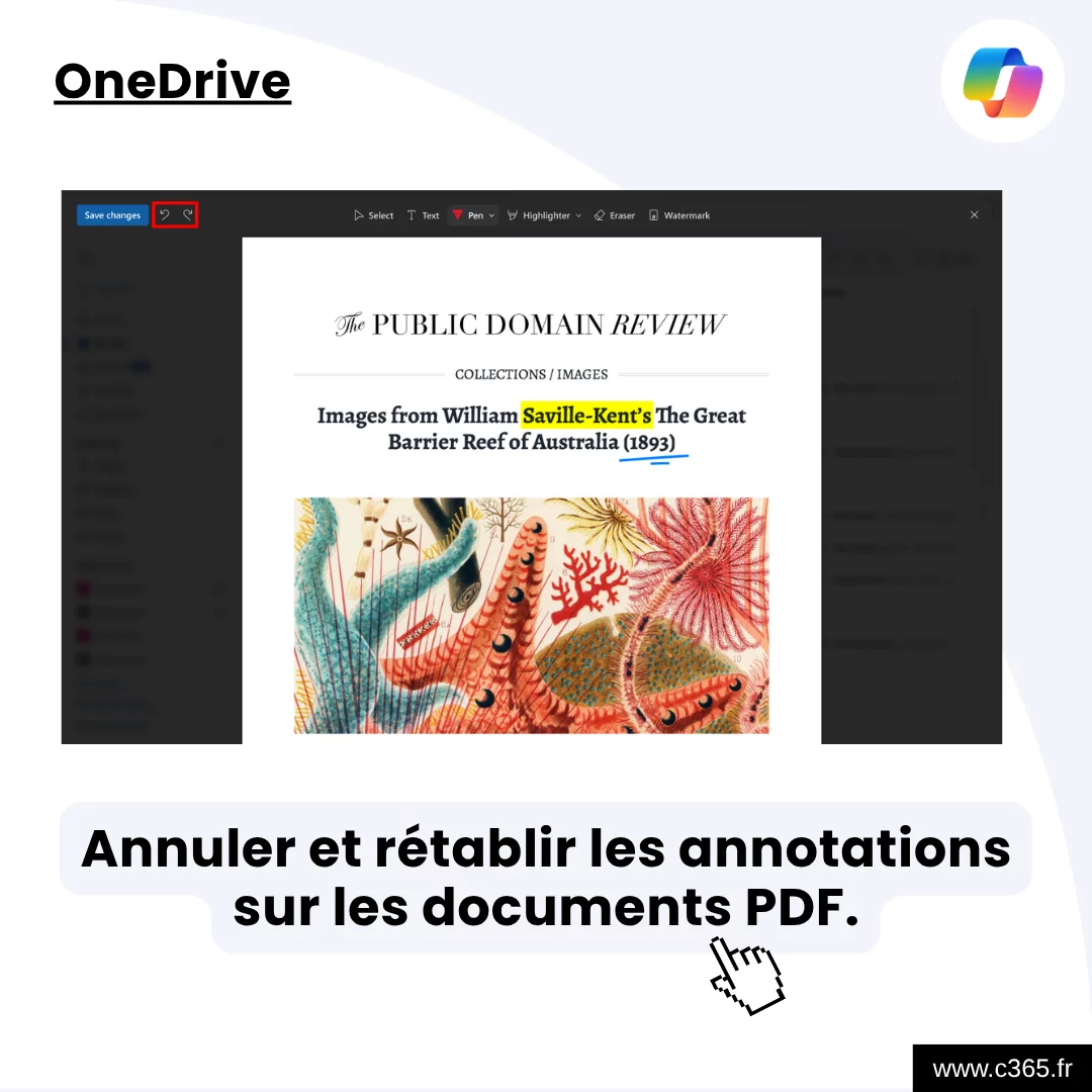 Annuler et rétablir les annotations sur les documents PDF.