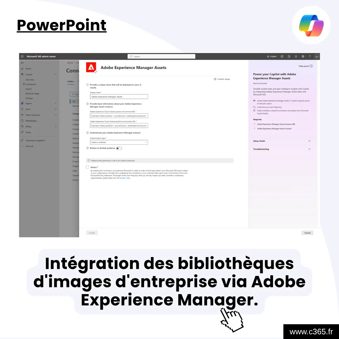 PowerPoint intègre les bibliothèques d’images d’entreprise via Adobe Experience Manager