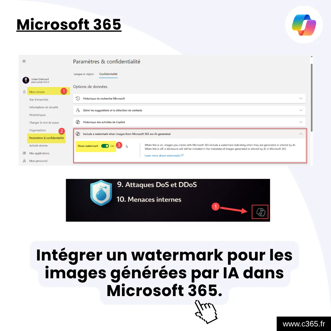 Intégrer un watermark pour les images générées par IA dans Microsoft 365.