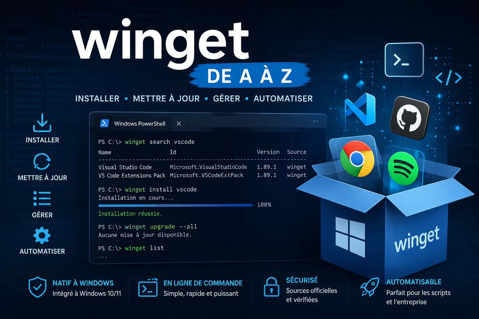 Nouveau lab interactif C365 : winget de A à Z.
