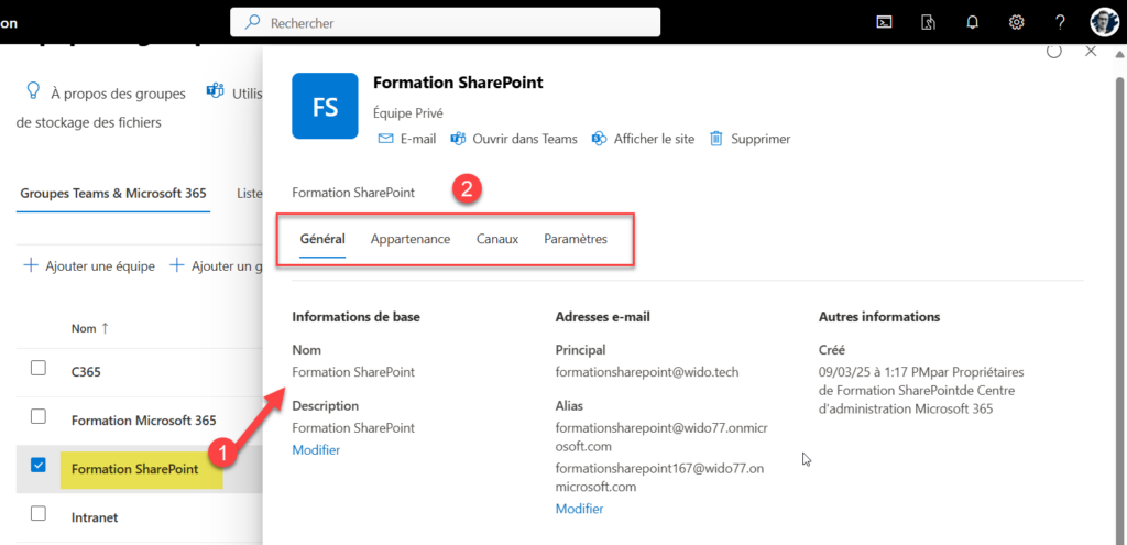 Pourquoi et comment utiliser les groupes Microsoft 365 06