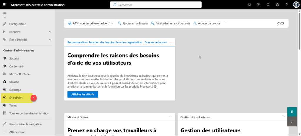 Comment bloquer la création de raccourcis OneDrive depuis SharePoint_01