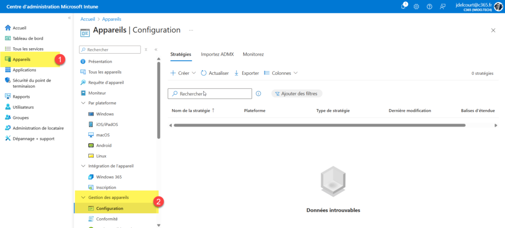 Empêcher la synchronisation des comptes OneDrive personnels avec Microsoft Intune._01
