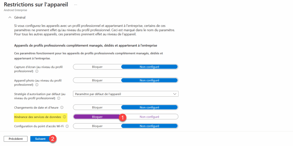 bloquer l’itinérance des données mobiles avec Microsoft Intune_05